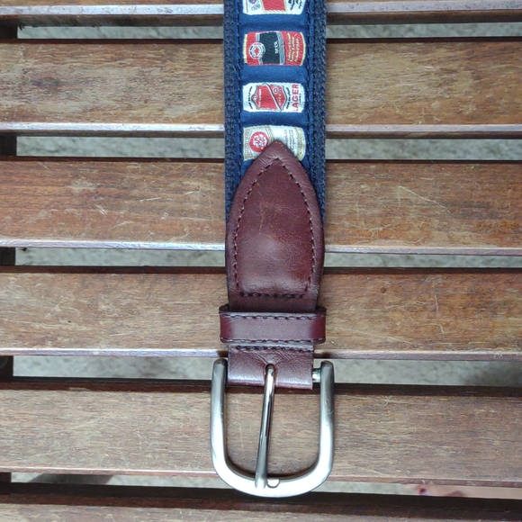 The Bealted Cow Co. Beer Brass Leather Belt - Picture 3 of 6